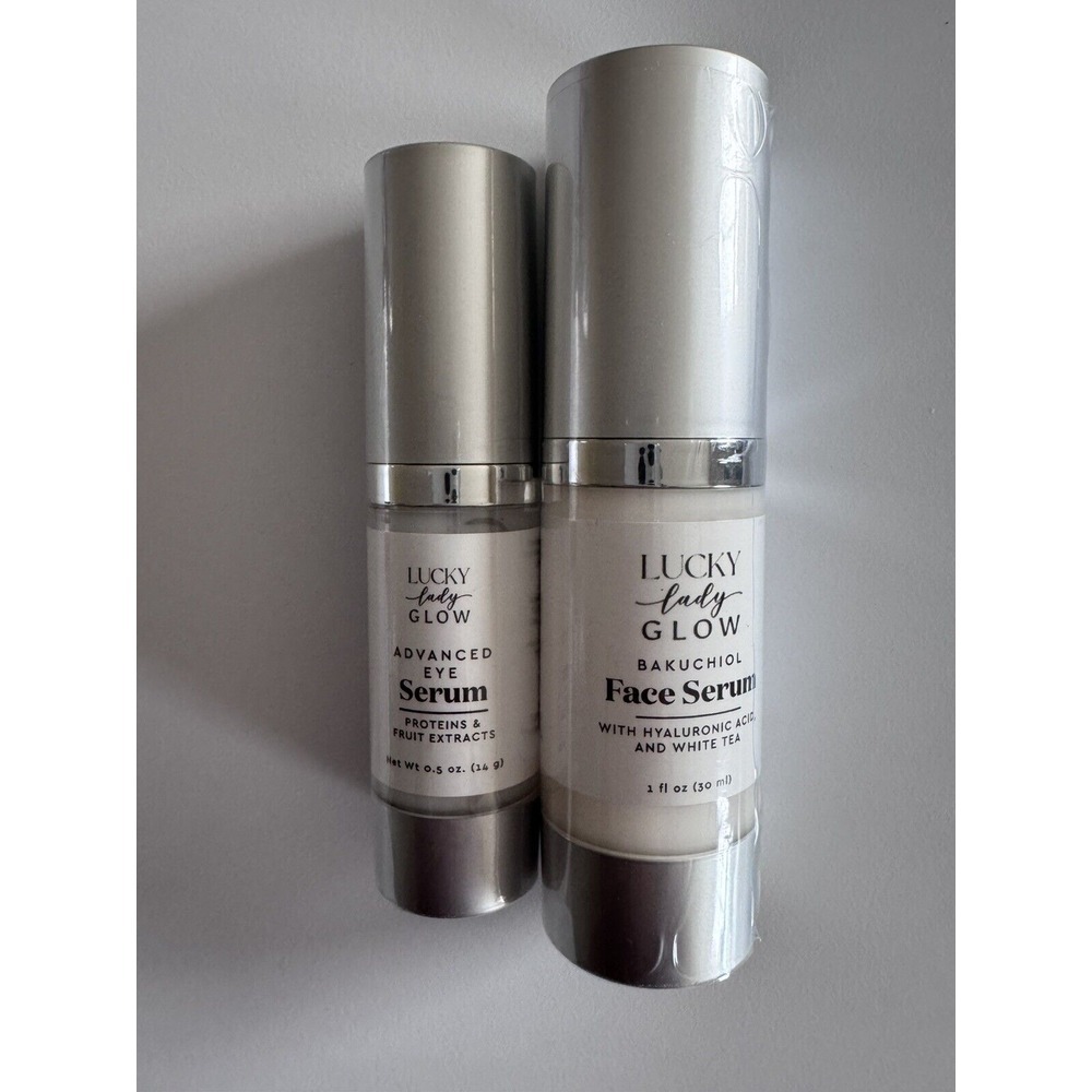 Lucky Lady Glow Anti Aging Skin Care Set. (3)Face Serum & Moisturizer New Sealed - Picture 2 of 9